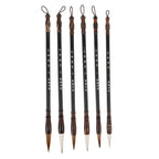 6Pcs Chinese Calligraphy Brush Set Professional Sumi Ink Brushes for Beginners Traditional Painting Writing on Rice Paper