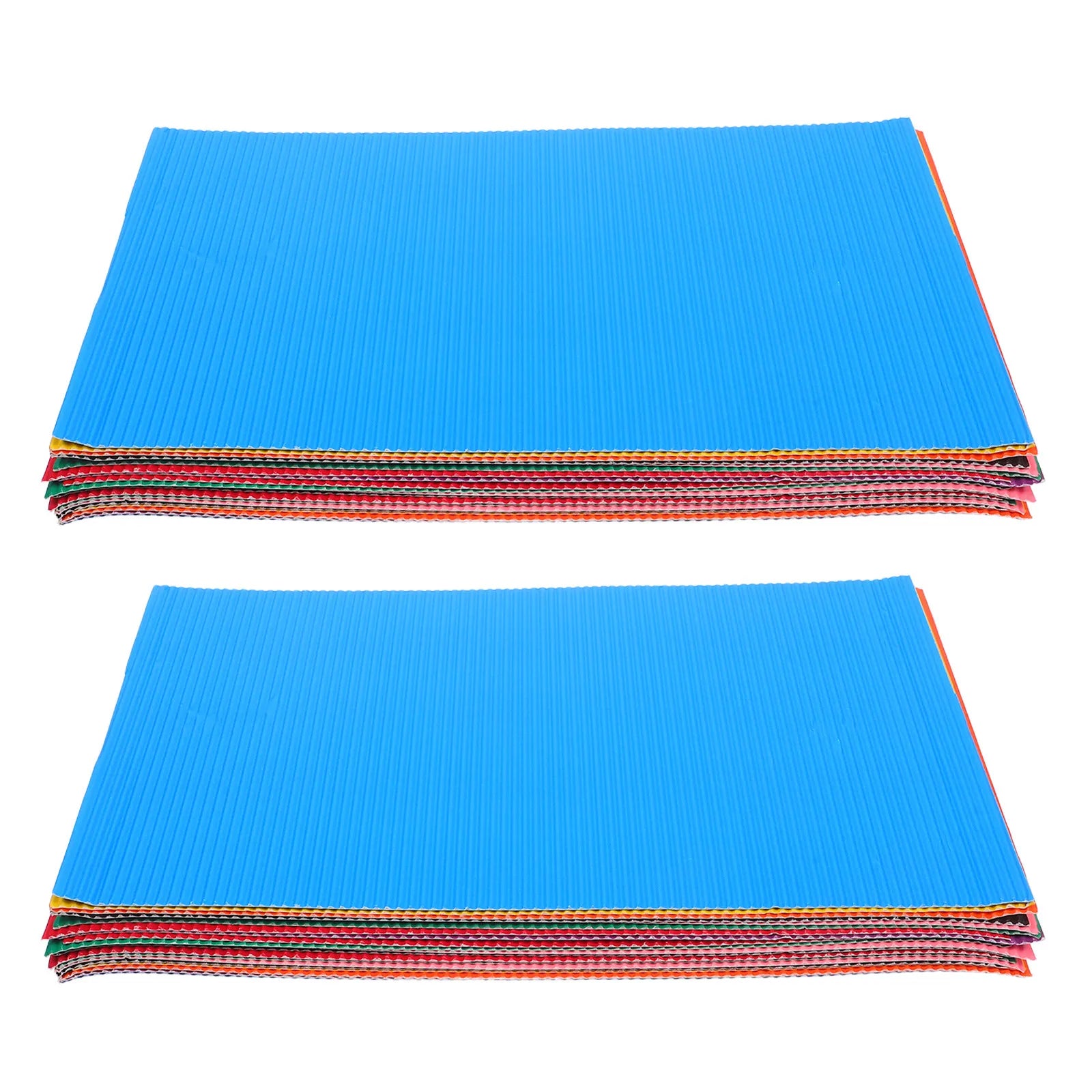 40Pcs Colored Corrugated Paper Sheets Thick Construction Paper 11.81x8.27 Inch for DIY Arts Crafts School Supplies