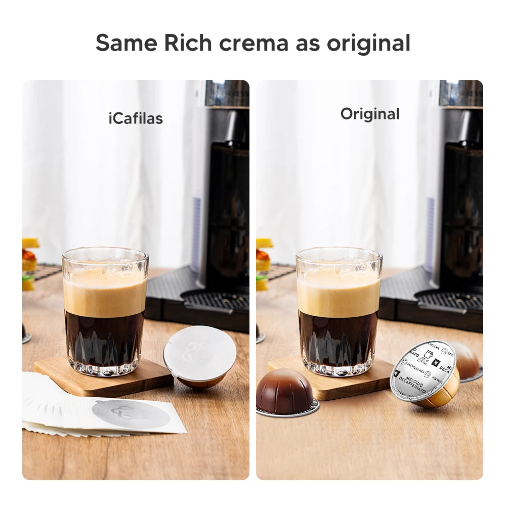 Icafilds Disposable Nespresso Vertuo Coffee Capsule Seal Aluminum Foils Cream Cafe Filter Lid Sticker For Nespresso Vertuo Plus