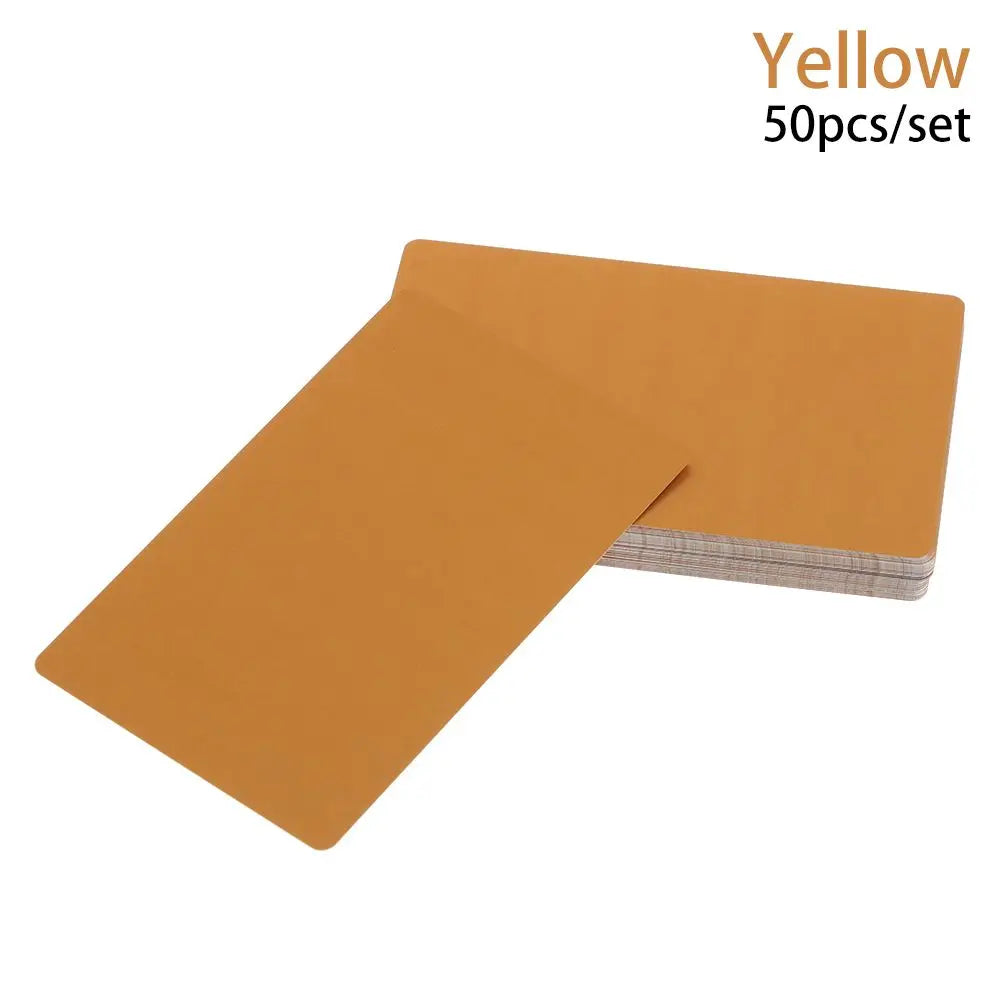 50 Pcs/Set Portable Laser Engraving Aluminum Metal Carte Business Card Blank Name Cards