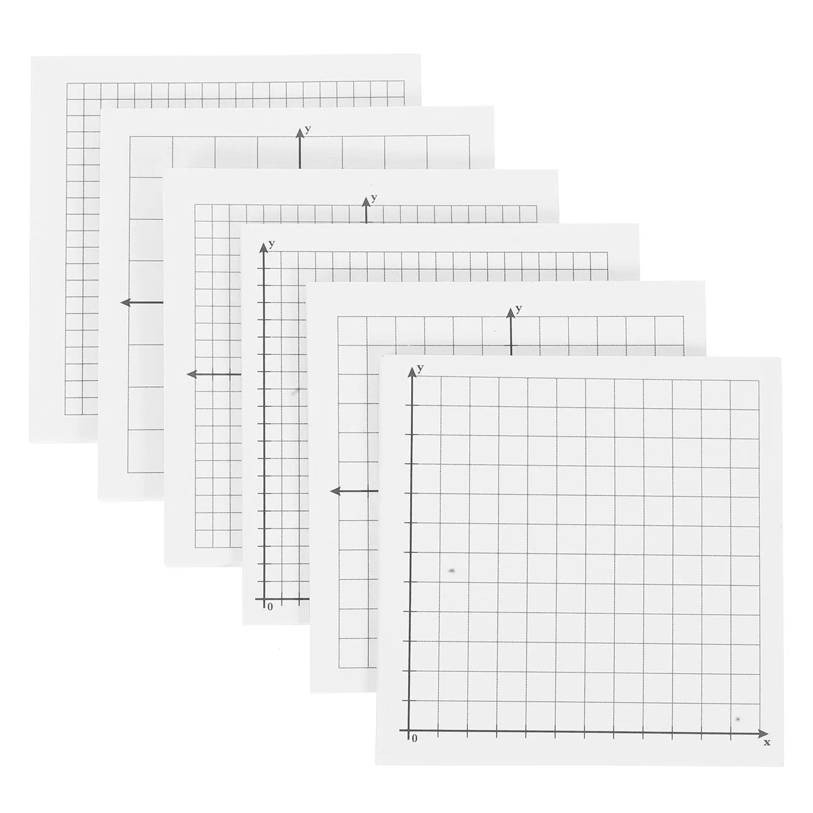 6 Pcs Grid Memo Pads Sticky Notepads Adhesive Graphing Paper Notes Writing Four Quadrant