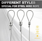 0.8-2mm Steel Wire Rope Clamp Stainless Steel Cable Copper Metal Hanging Clip Adjustable Screws Fixed Hardware Accessories
