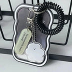 Creative Kpop Photocard Holder Transparent Keychain Photo Sleeve Bus Student Card Case Protector
