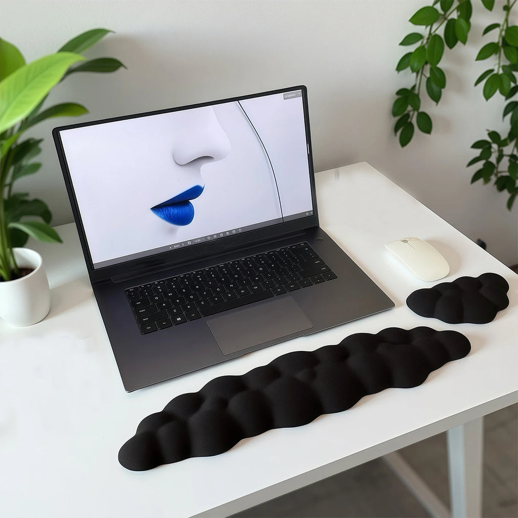 Cloud Shape Wrist Rest Pad Anti-Slip Desk Mat Memory Foam Palm Rest Ergonomic Mouse Pad Typing Wrist Rest Office Accessories