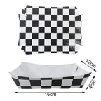 Race Car Theme Tablecloths Black White Checkered Rectangular Plastic Table Cover Racing Car Birthday Party Decorations Supplies