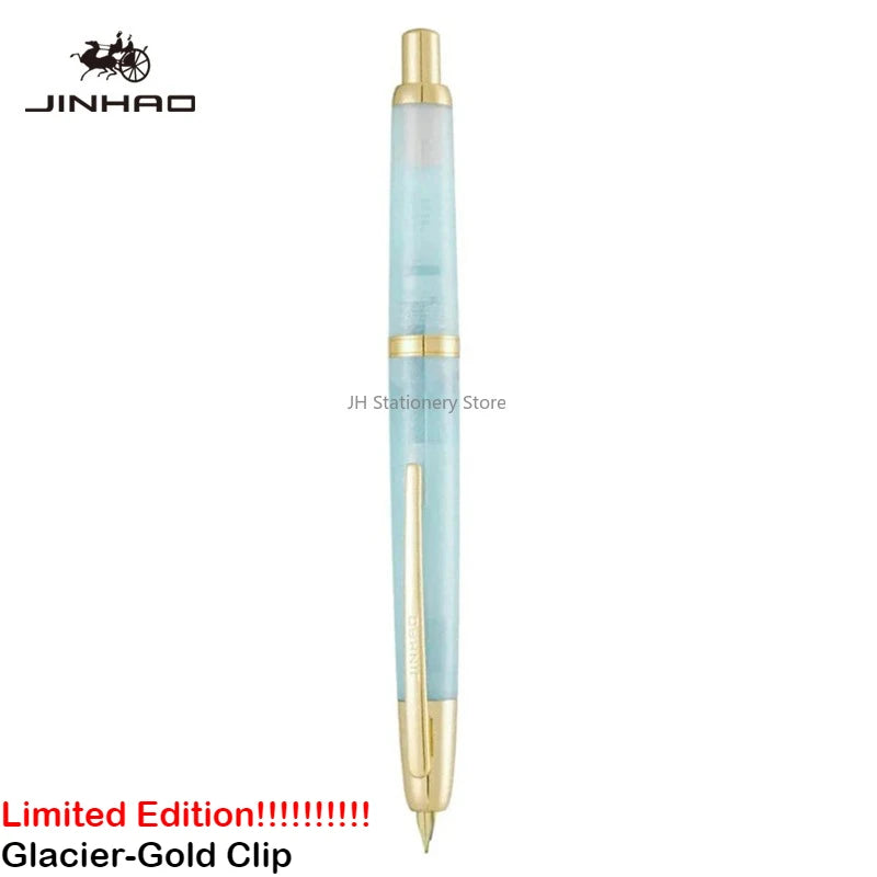JINHAO 20 Press Fountain Pen Retractable EF/F Nib Plastic With Clip School Supplies PK 10 A1 Stationery Writing Ink Converter