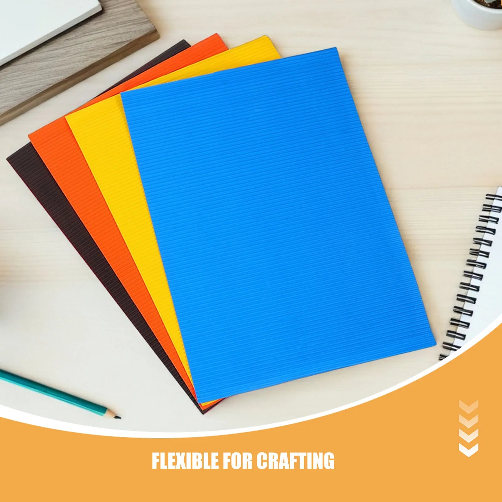 40Pcs Colored Cardstock for Crafts Color Paper Corrugated Texture Thick Construction Paper 11.81x8.27 Inch Sheets for School DIY
