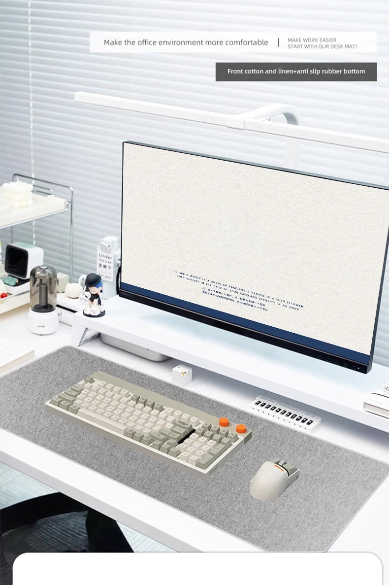 Cotton and Linen Rubber XXL Mouse Pad Gaming MousePad Large Desk Mat Gaming PC Desk Mat Keyboard Pad Computer Desk Pad