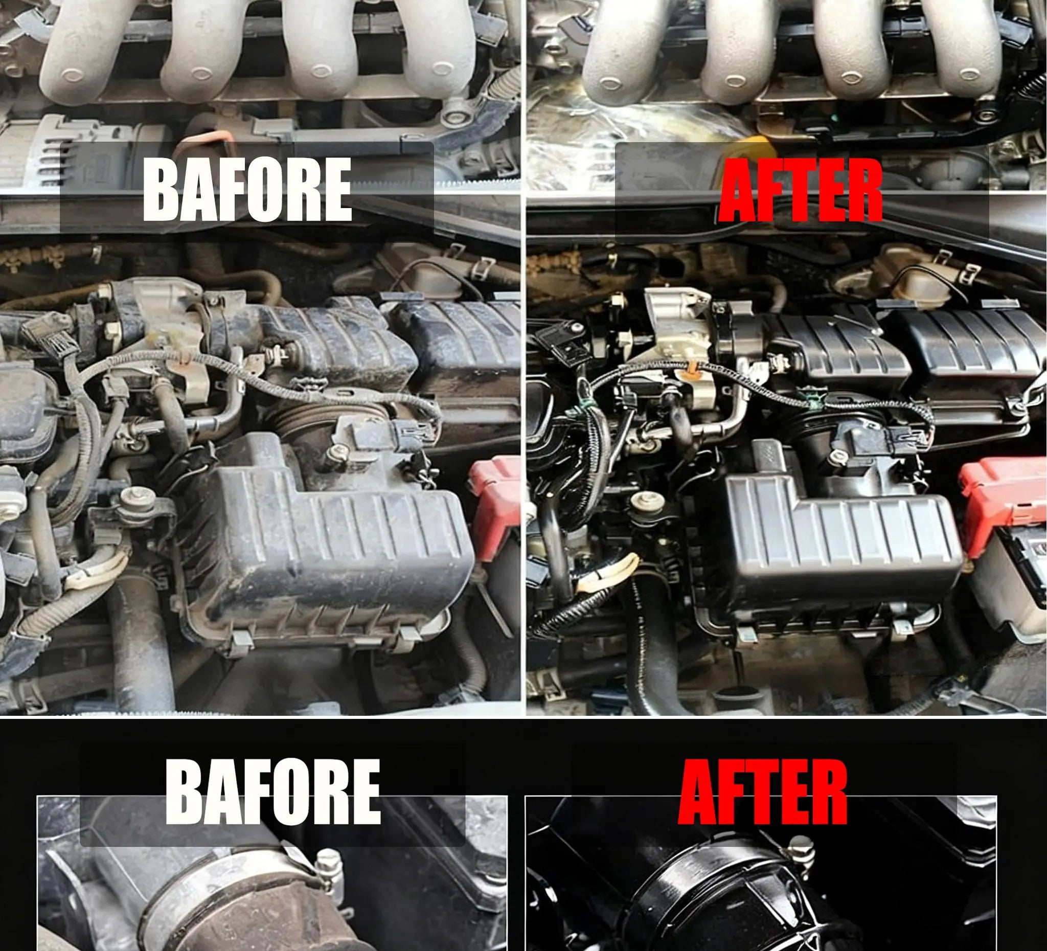 Hydroshine Engine Bay Cleaner Care  Heavy Oil Dust Clean Spray for Car Engine Powerful Decontamination Compartment Cleaning Tool