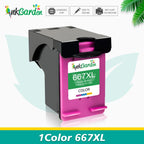 InkGarden 667XL Ink Cartridges For HP 667 HP667 XL Replacement Compatible Deskjet 1275 2374 2375 2376 2775 2776 6475 Printer