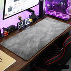 Large size table mat HD printing anti-slip design xxl desktop keyboard table mat gray series game mouse pad lock edge