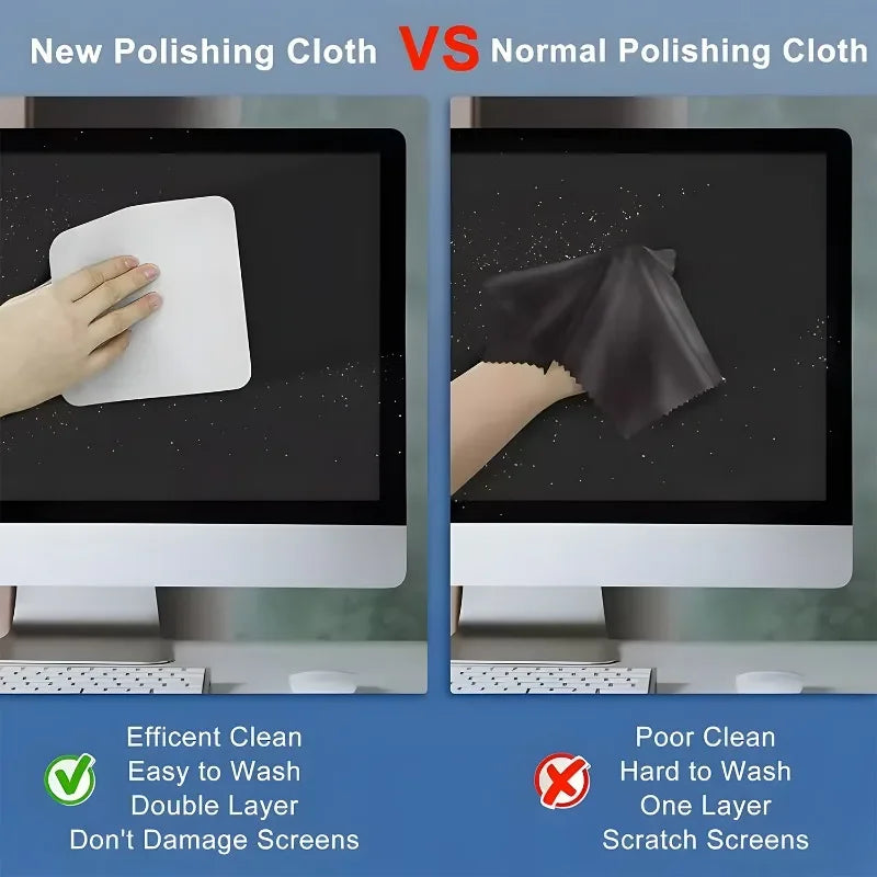 1-5pcs Universal Polishing Cloths with Box for Apple Phone IPad Screen Camera Lens Wipe Cloth Eyeglass Cleaning Microfiber Cloth