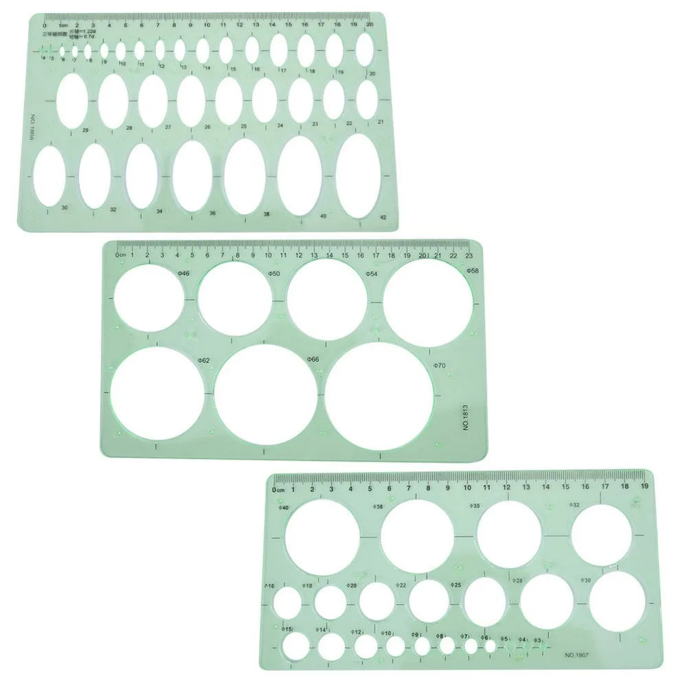 6 Sets Architecture Draft Template Rulers Various Patterns Smooth Drawing Template Multi-function Precision Hollow Ruler Kit