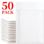 10-50Pcs White Kraft Bubble Mailers Self-Sealing Storage Paper Envelope Waterproof Cushioned Padded Foam Shipping Packaging Bags