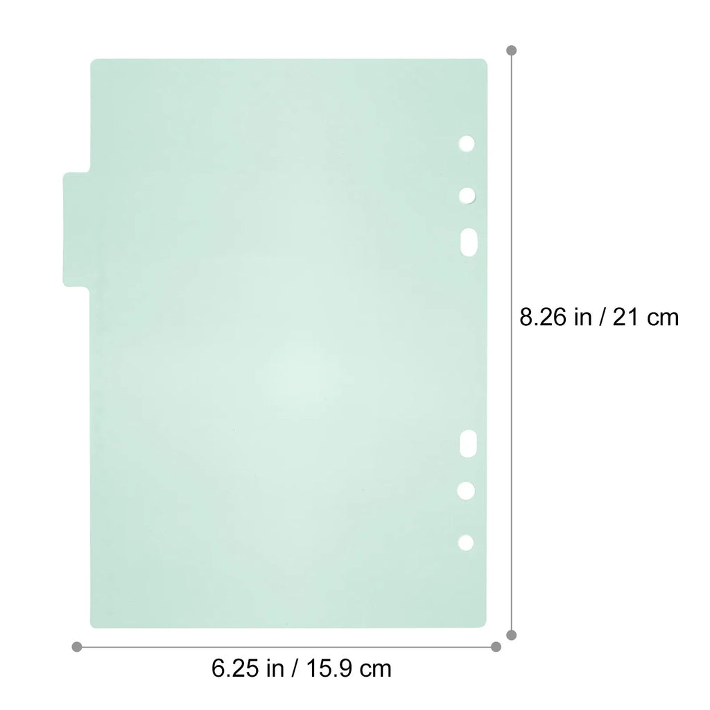 10Pcs Plastic Index Divider Tabs Multicolor Smooth Surface Easy Use Office Index Tabs Binder Dividers Label A4