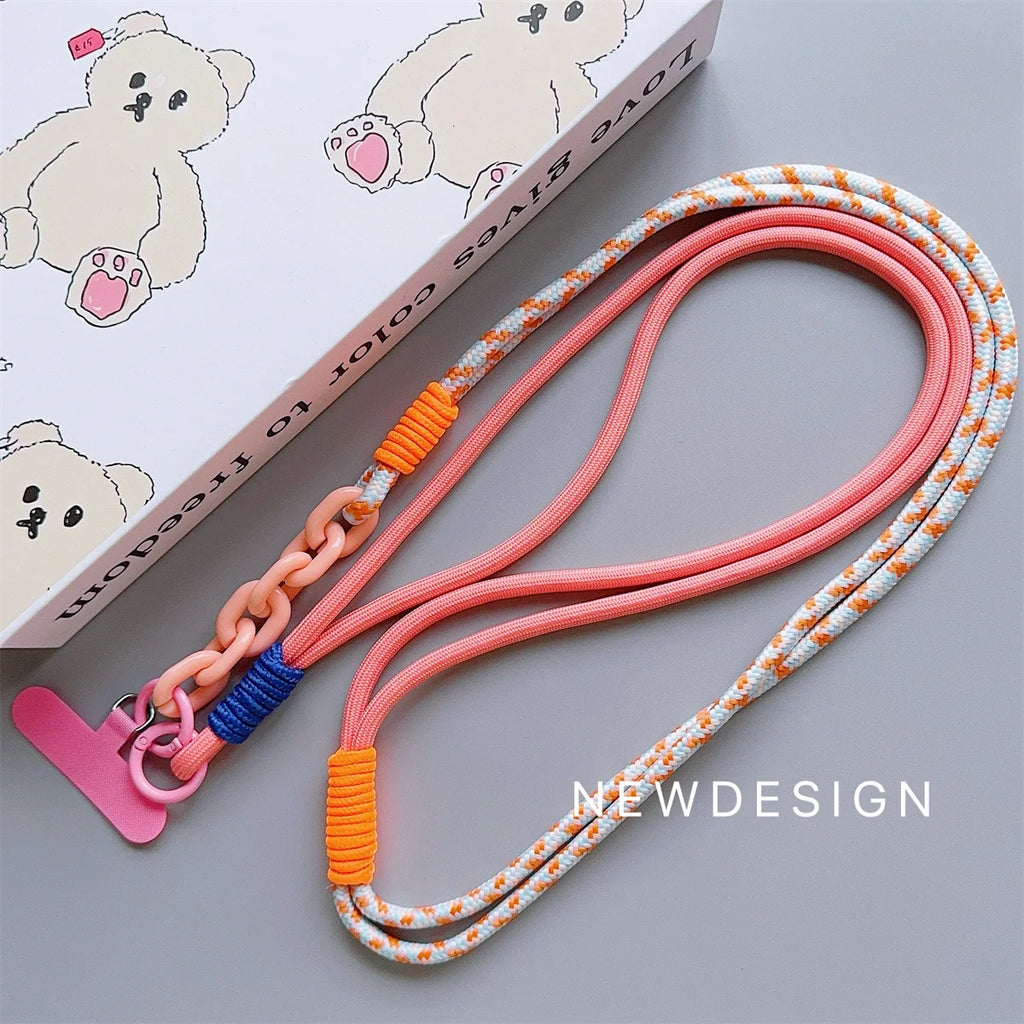 1Pc Long Mobile Phone Strap Portable Crossbody Strap Phone Case Universal With Phone Strap Connection Lanyard ﻿