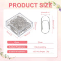 20/50/100Pcs Paper Clip 2inch Non-Skid Metal Paper Clamp Clips Large for Office Supplies Craft Scrapbook Document Note Sorting