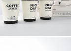 50pcs Thick Double-layer Coffee Paper Cup Disposable 90mm Caliber Hot Drink Leak Proof with Lid Shop Takeaway Paper Cups