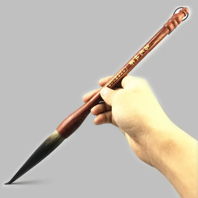 Chinese Calligraphy Large Hopper-shaped Brush Calligraphy Long Peak Caligrafia Regular Running Script Ink Painting Pen