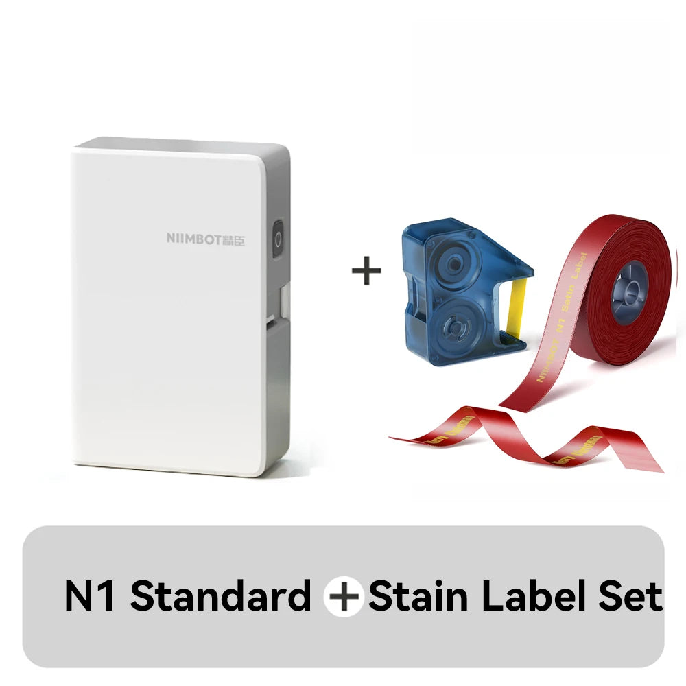 Niimbot N1/B18 Thermal Transfer Label Sticker Printer Mini Label Maker With Ribbon PET Papers For Jewelry Store Cable Cosmetics