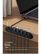 Desktop Cable Organizer, Mobile Phone Charging Cable, Data Cable Organizer, Network Wiring Fixture, Storage Bundle Buckle