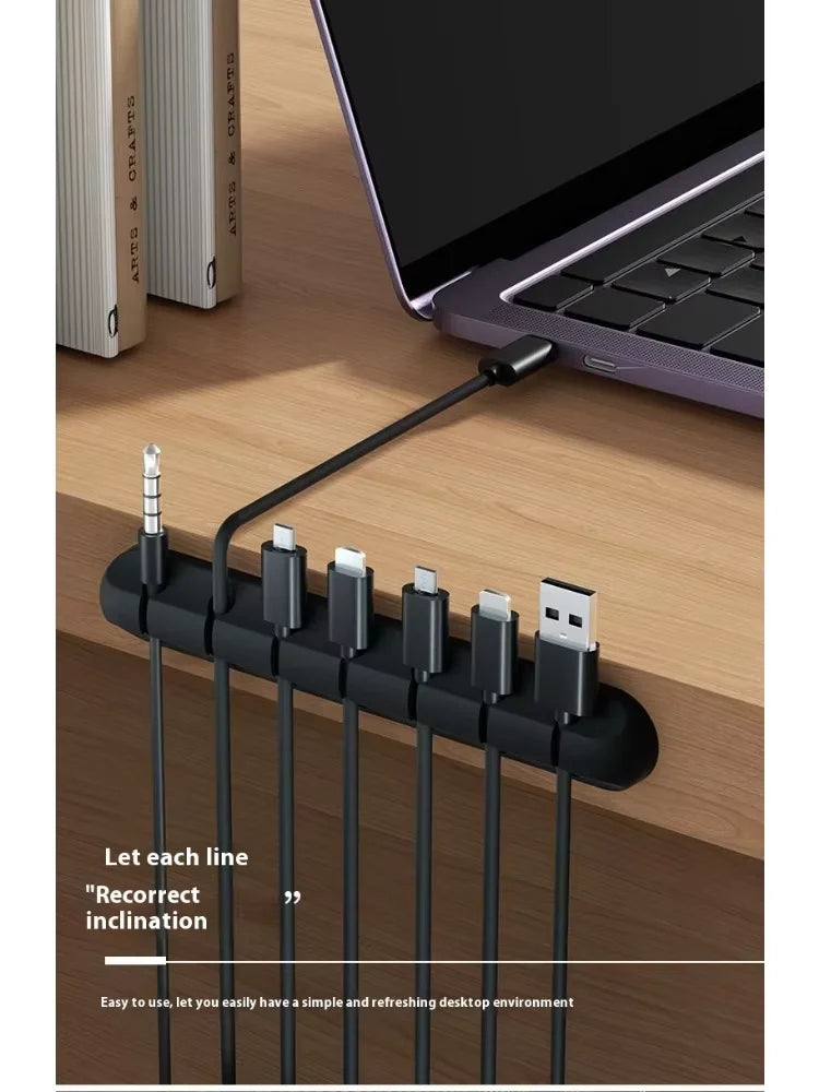 Desktop Cable Organizer, Mobile Phone Charging Cable, Data Cable Organizer, Network Wiring Fixture, Storage Bundle Buckle