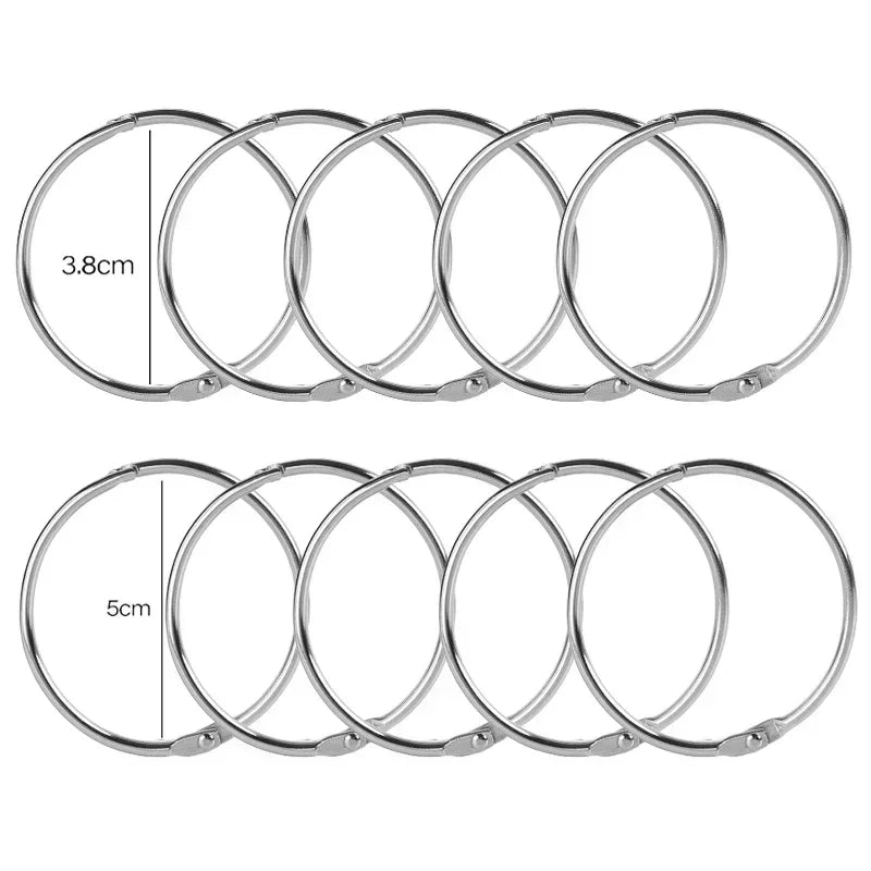 1-10PCS Binder Rings Loose Leaf Metal Book Ring Album Scrapbook Binders Craft Photo Organizer Keychain For Home Office