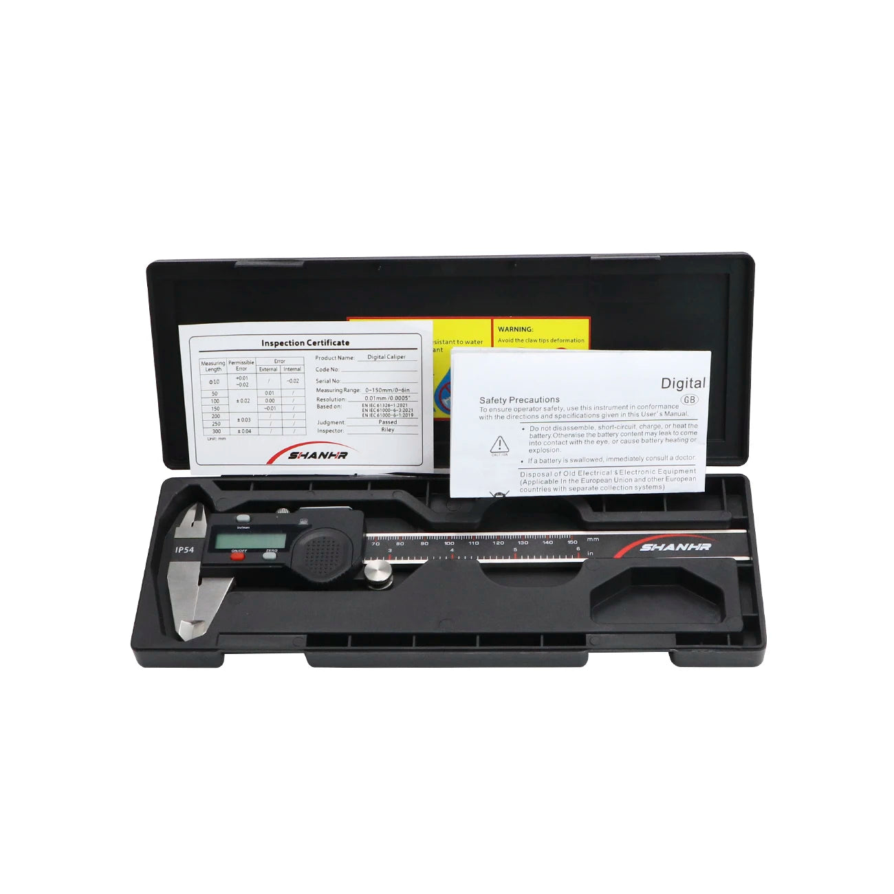 SHANHR Electronic Vernier Caliper 150mm Digital Vernier Calipers Micrometer Steel Vernier Caliper Messschieber Paquimetro 150 mm