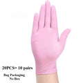 20/50/100PCS Pink Nitrile Gloves Disposable Latex Gloves Powder Free for Household Cleaning Beauty Salon Working Kitchen Glove