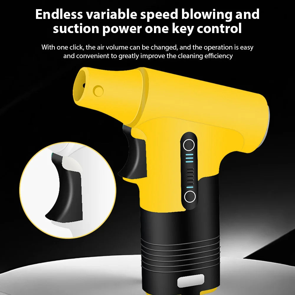 130000RPM Mini Turbo Fan Blowing and Suction Dual-purpose Dust Removal Jet Dry Blower Portable Handheld Comp Electric Air Duster