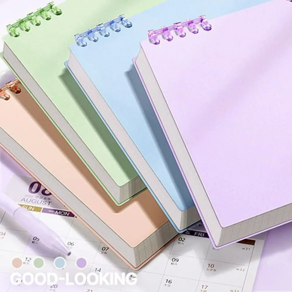 Multifunctional 120 Pages Loose-leaf Notebook Color Detachable Diary Book Grid Inner Pages Flip Up Hand Account Book Students