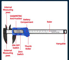 Plastic Caliper Pachometer Digital Caliper Electronic Ruler Vernier Digital Caliber Measuring Tool Digital Calibrator Micrometer