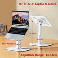 Oatsbasf Metal Desktop Laptop Holder Riser Computer Stand Height Adjustable Portable Laptop Table Stand for 11-17.3" Device