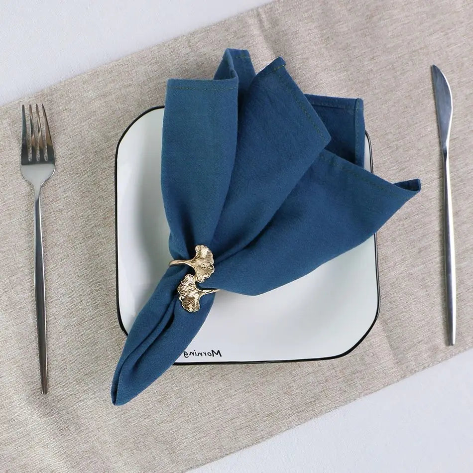 4PC 30X45CM Wedding Cloth Napkins Sage Green Cotton Fabric  Dinner Kitchen Tea Towels Table Design Mat Christmas Decoration