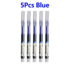 1-20Pcs Needle Type Gel Ink Pens Black/Blue/Red 0.5mm Liquid Ballpoint Pen Students Stationery School Office Writing Tool