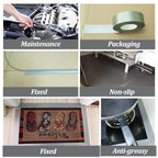 1 Roll of High Adhesive Silver Gray Cloth Tape, Carpet Tape, Single-Sided Waterproof, Heavy-Duty Packaging Tape, 10 Meters