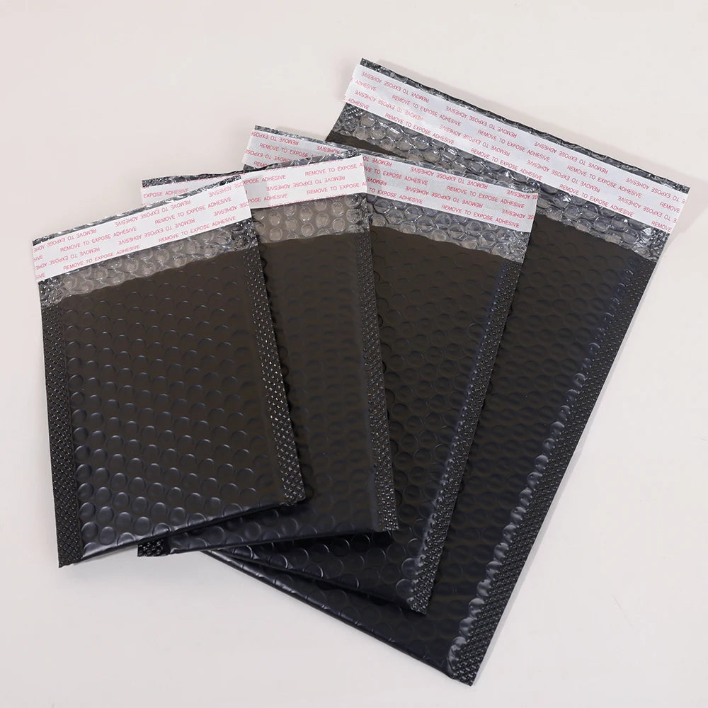 1/50Pcs Black Poly Bubble Mailers Padded Envelopes Self Seal Padded Envelopes Gift Bags Pink Packaging Envelope Bags for Book