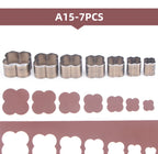 7Pcs Leather Die Cutter Hollow Punching Tool Cutting Mold Punching Die Set for Handmade DIY Leather Craft 20/25/30/35/40/45/50mm
