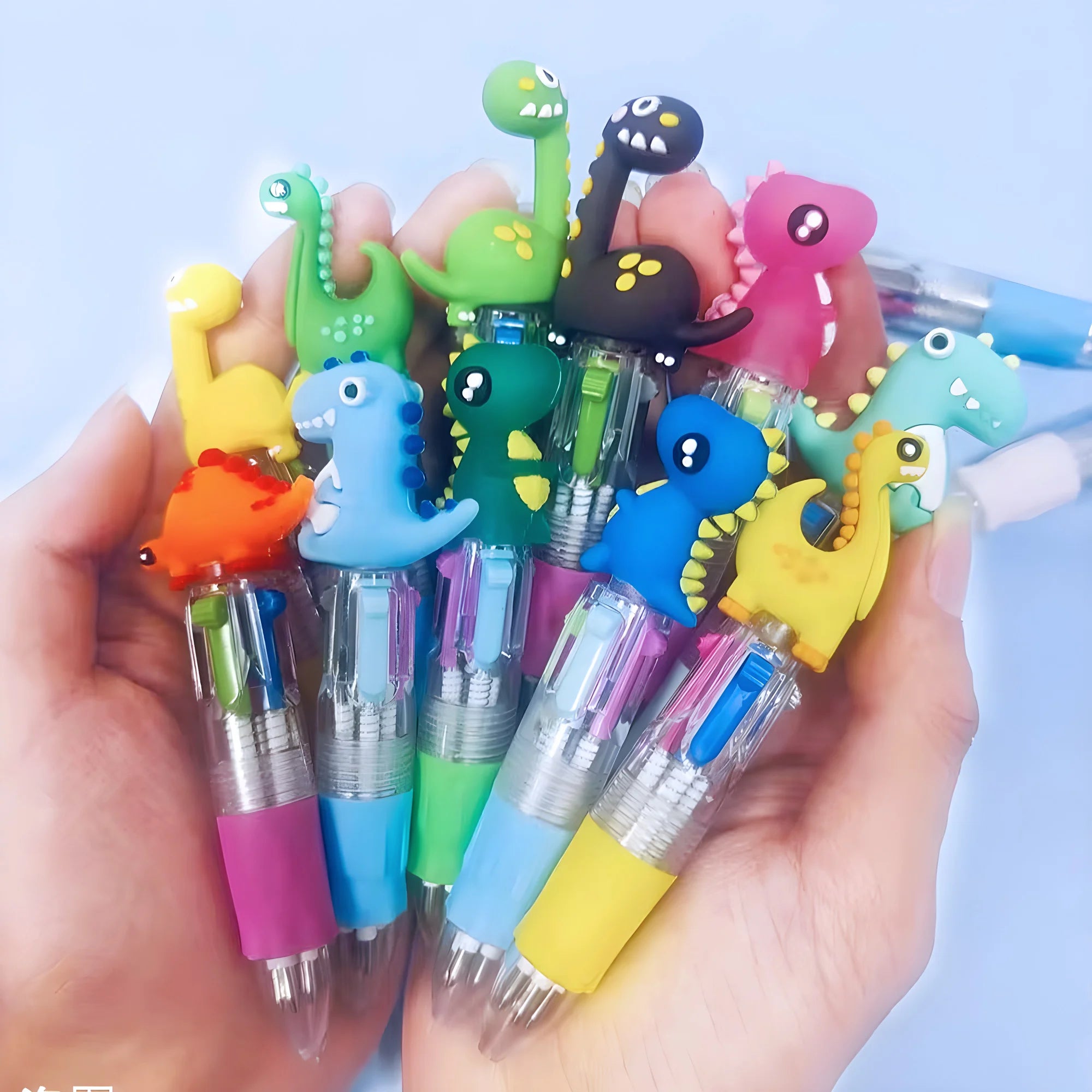 10Pcs/Lot Cute Cartoon Dinosaur Mini 4 Color Ballpoint Pen Kawaii Four Colors Pens School Office Supplies Kids Stationery Gifts