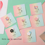 Cherry Blossom Paper Clip Creative Cute Metal Bookmark Clip Exquisite Beautiful Paper Clip Notebook Decoration Stationery