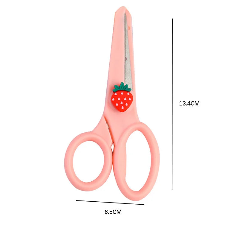 1pcs Cartoon Child Safety Scissors Stationery DIY Paper Cutting Cute Student Office Portable Art Scissors Tool