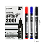 3 Pcs/Colors Permanent Marker Pens – Quick-Drying & Eraser-Resistant | For Note-Taking & Marking | Office Stationery.