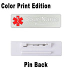 Custom Name Badge Engraved Personalized Name Plate Stainless Steel Custom Name Tag with Magnetic Pin Back Pin Clip