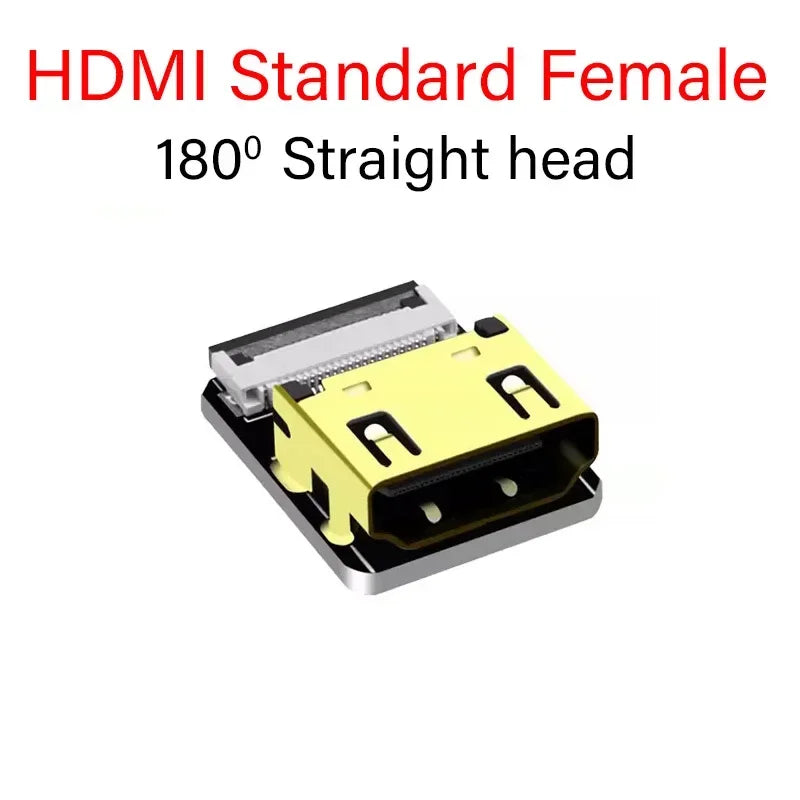 Ribbon FPV HDMI-Compatible Connector Flexible Flat Cable Raspberry Pi 4 Micro HDMI to HDMI/Mini HDMI Female 90 Degree FFC 20pin