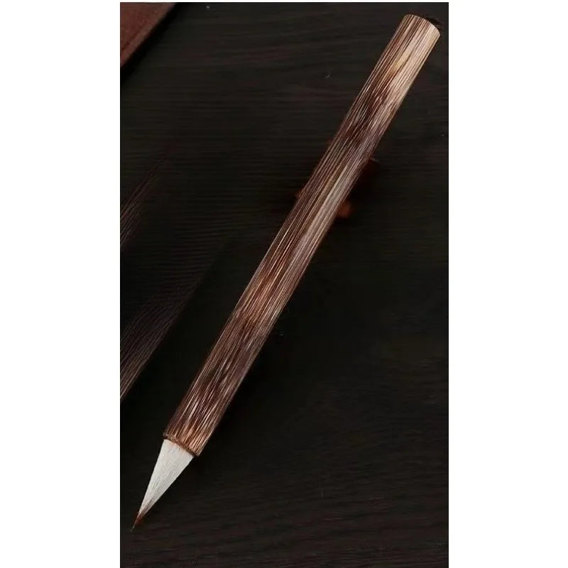 Small Chicken Claw Calligraphy Brush Mixed Hair Short Peak Garlic Head Writing Brush for Regular Official Seal Script Beginner