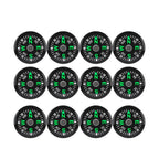 12pcs 20mm Mini Pocket Oil Filled Compass Survival Compasses For Hiking Camping Outdoor Activities Accessory
