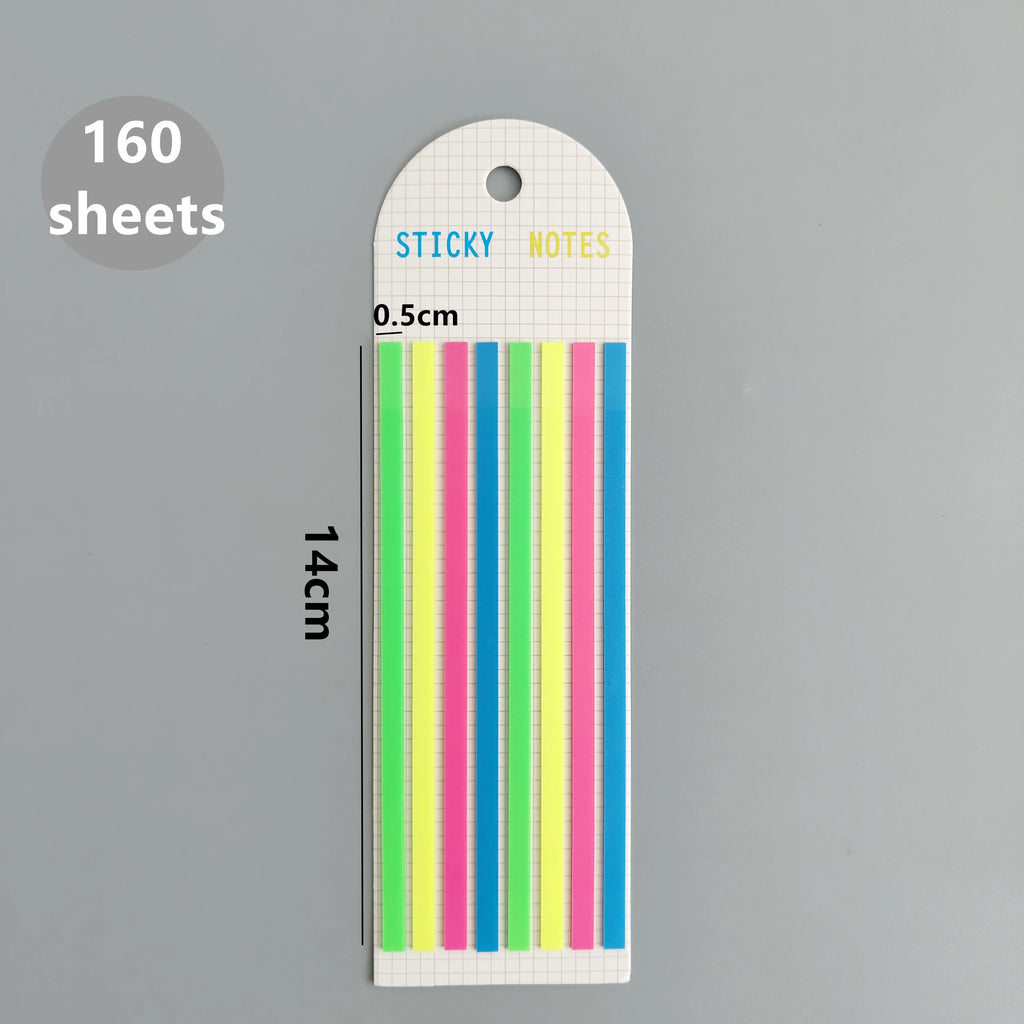160 Sheets Transparent Sticky Notes Self-Adhesive Reading Annotation for Books Notepad Bookmarks  Memo Pad Index Tabs