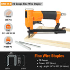 KAMSIN 7116 Nail Gun 22 Gauge Pneumatic Upholstery Stapler 71 Series Staples Fine Wire Stapler for Furniture and Fabric