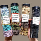 100/200pcs/lot women Hair bands Solid Color Elastic Rubber Band Hair band Headband Scrunchie Hair Accessories for girl women