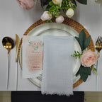6PCS 43x43cm Dinner Table Rustic Decor Muslin Tea Towels, Birthday Decore Retro Cotton Cheesecloth, Cotton Gauze Wedding Napkins